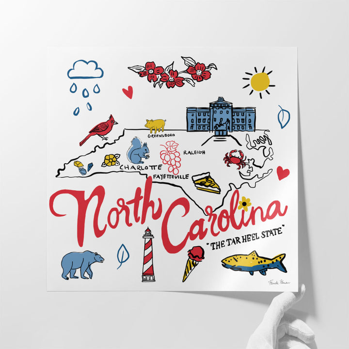 North Carolina - Canvas Print Wall Art