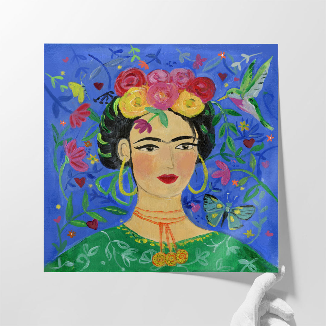 Frida Blue - Canvas Print Wall Art