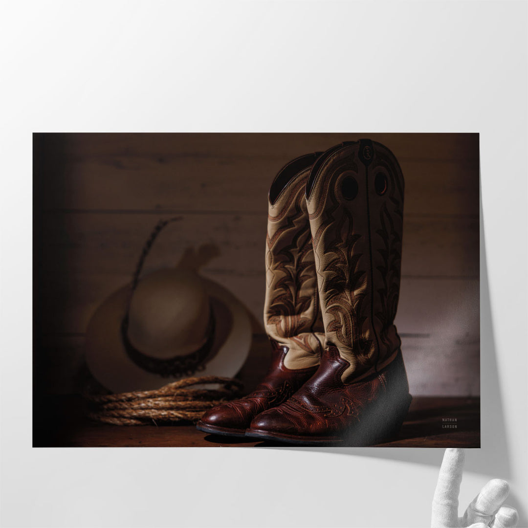 Cowboy Boots X - Canvas Print Wall Art