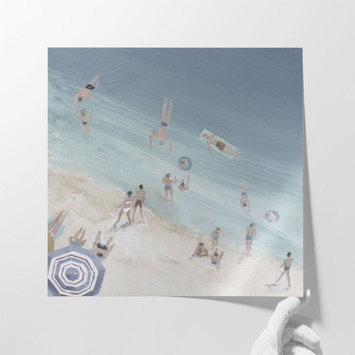 Cool Blue Beach - Canvas Print Wall Art