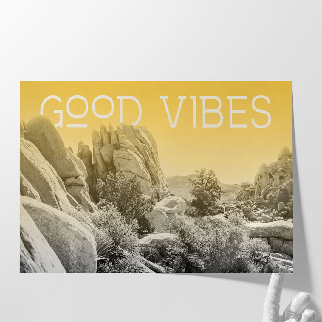 Ombre Adventure I Good Vibes - Canvas Print Wall Art