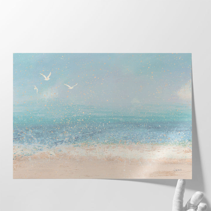 Splatter Beach I Neutral - Canvas Print Wall Art