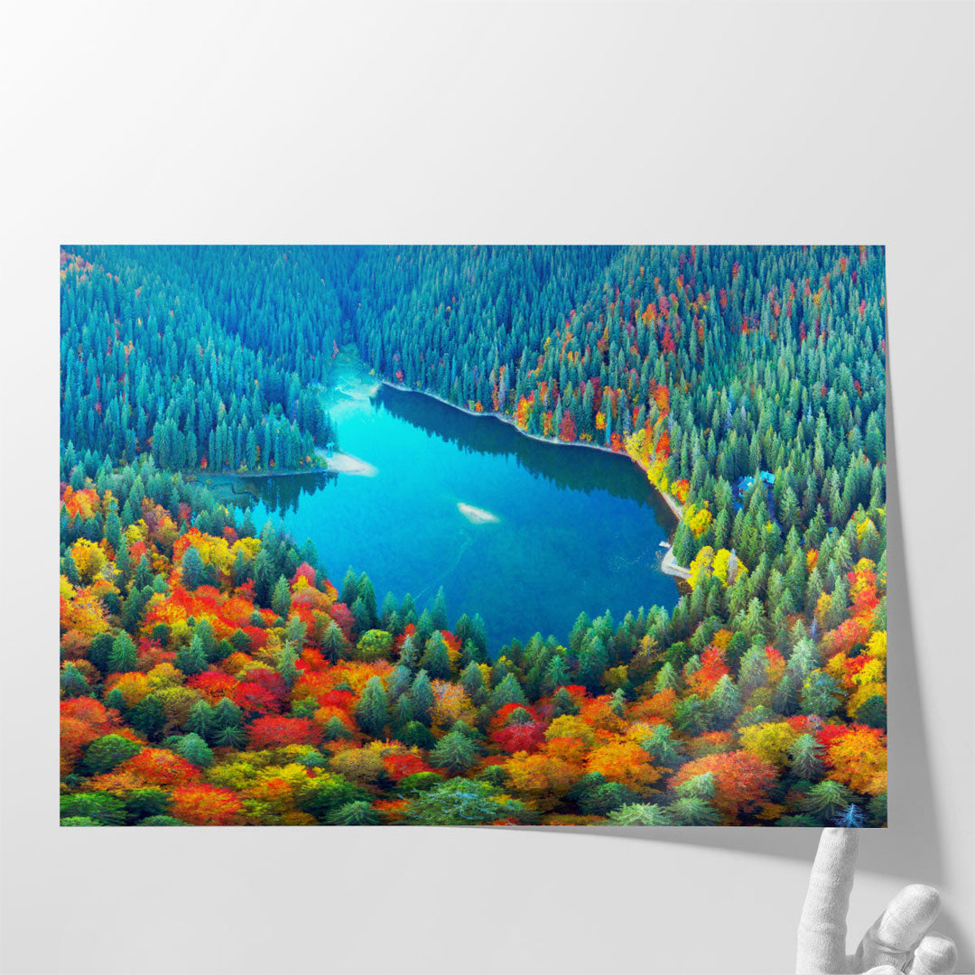The Synevyr Lake in Ukraine - Canvas Print Wall Art