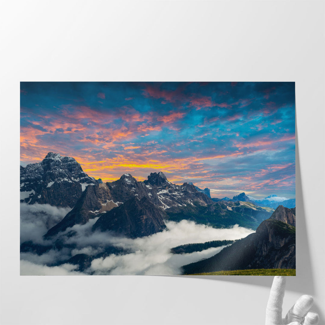 Tre Cime di Lavaredo Mountains, Dolomites - Canvas Print Wall Art