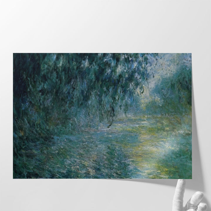 Morning on the Seine in the Rain - Canvas Print Wall Art