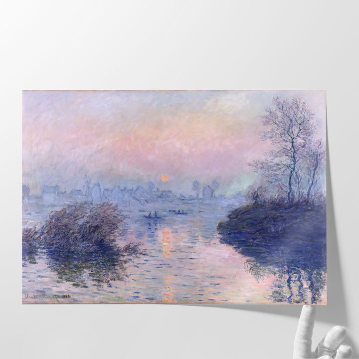 Sunset on the Seine at Lavacourt, Winter Effect, 1880 - Canvas Print Wall Art