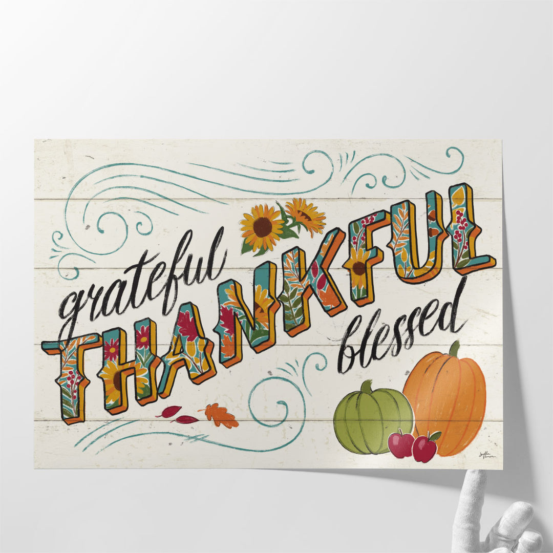 Thankful White I - Canvas Print Wall Art