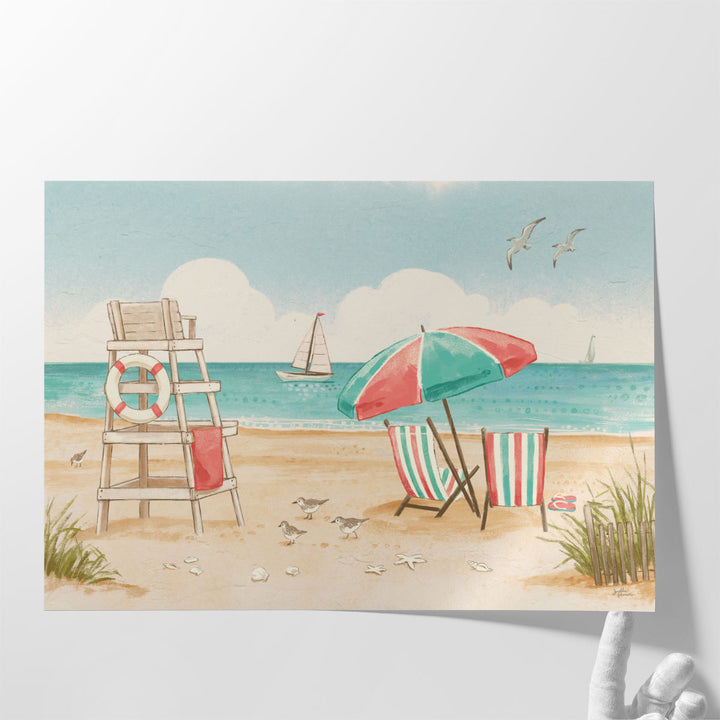 Beach Time I - Canvas Print Wall Art