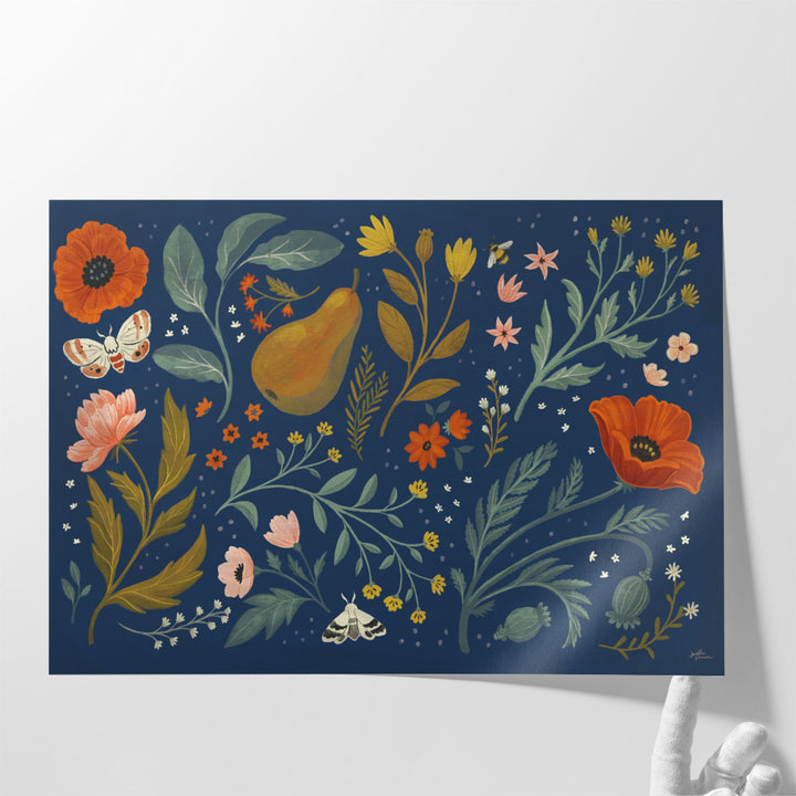 Blue Botanical I - Canvas Print Wall Art