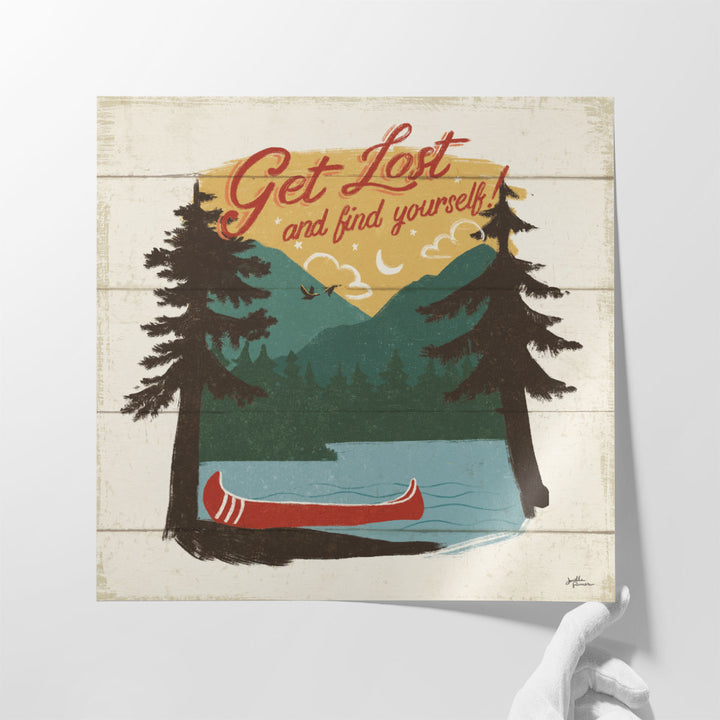 Vintage Lake V- Canvas Print Wall Art 