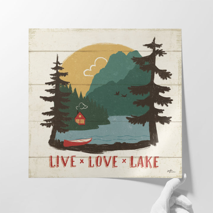 Vintage Lake VII - Canvas Print Wall Art 