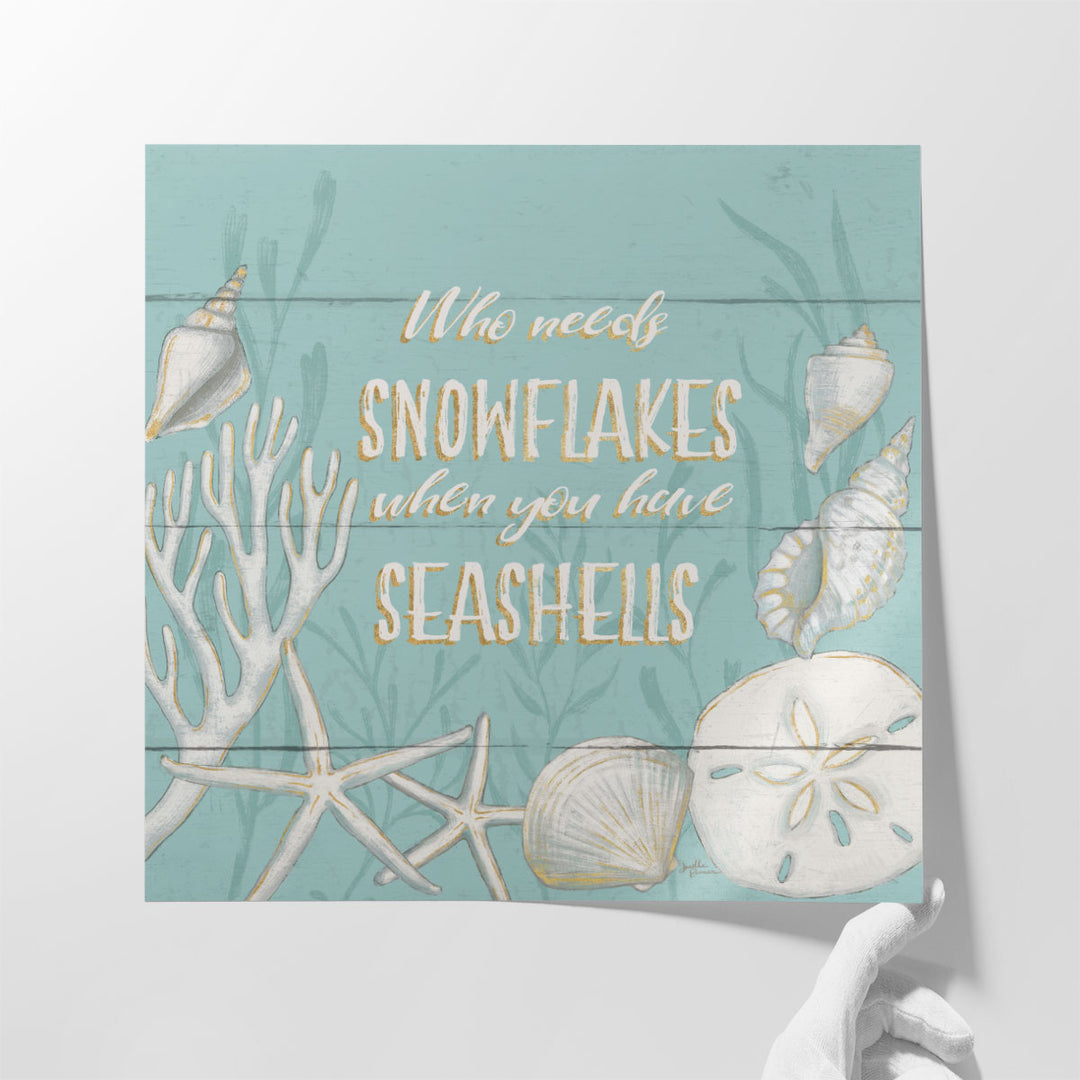 Tranquil Morning II Snowflakes- Canvas Print Wall Art 