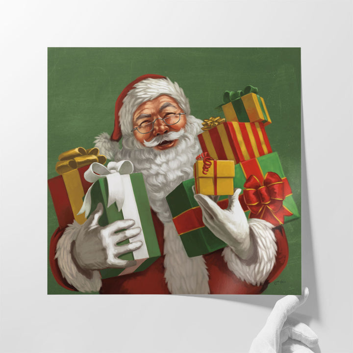 Holiday Santa IV- Canvas Print Wall Art