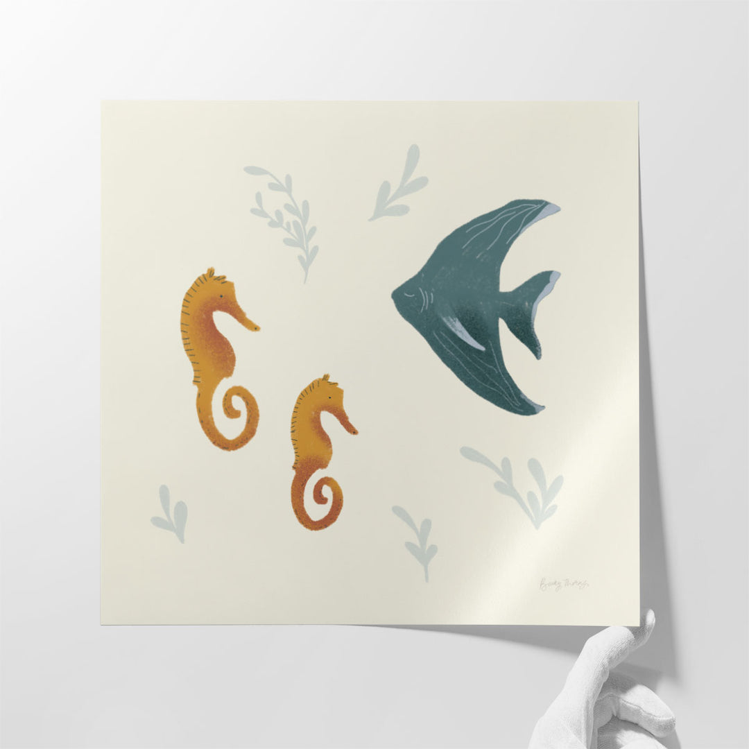 Ocean Life Seahorses - Canvas Print Wall Art