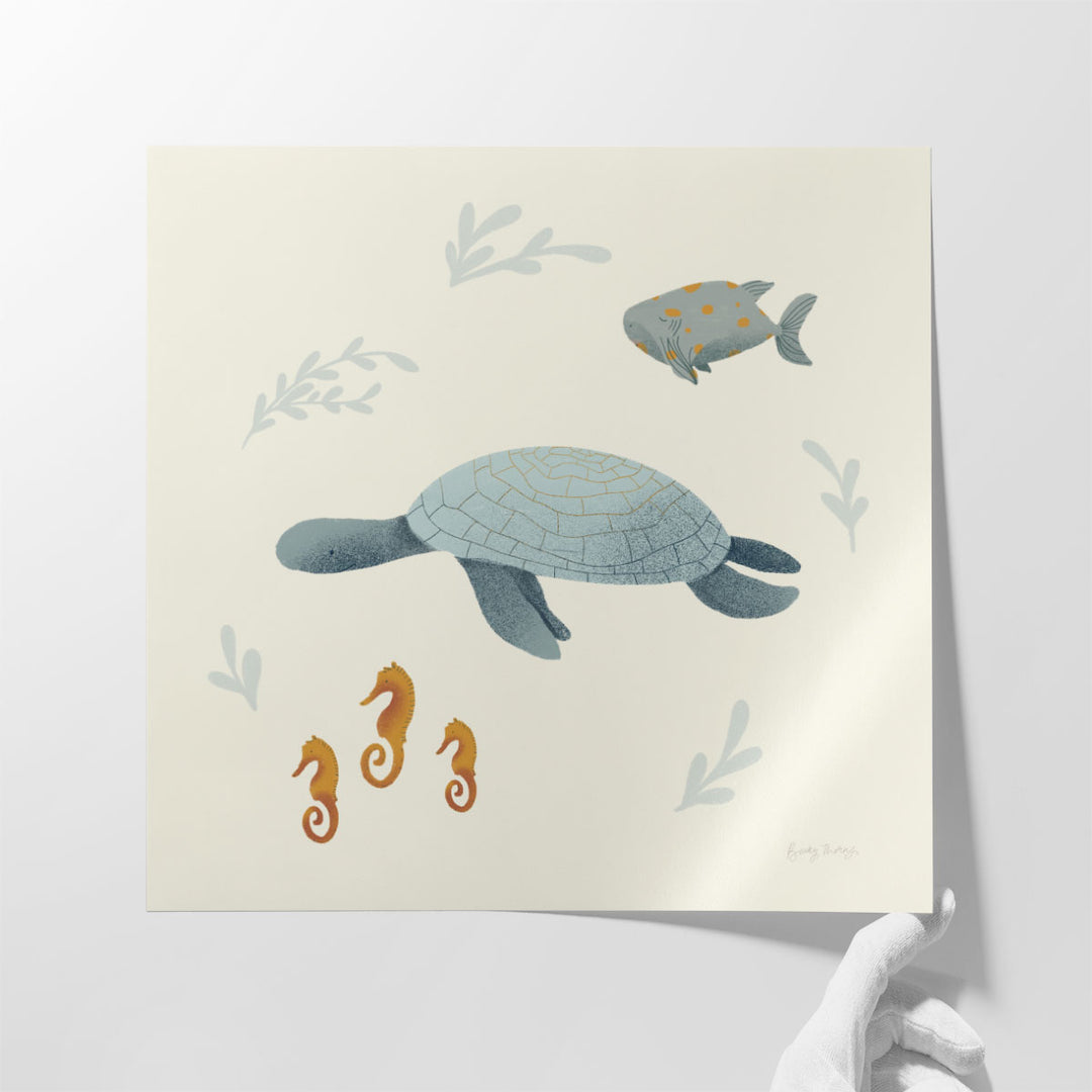 Ocean Life Sea Turtle - Canvas Print Wall Art