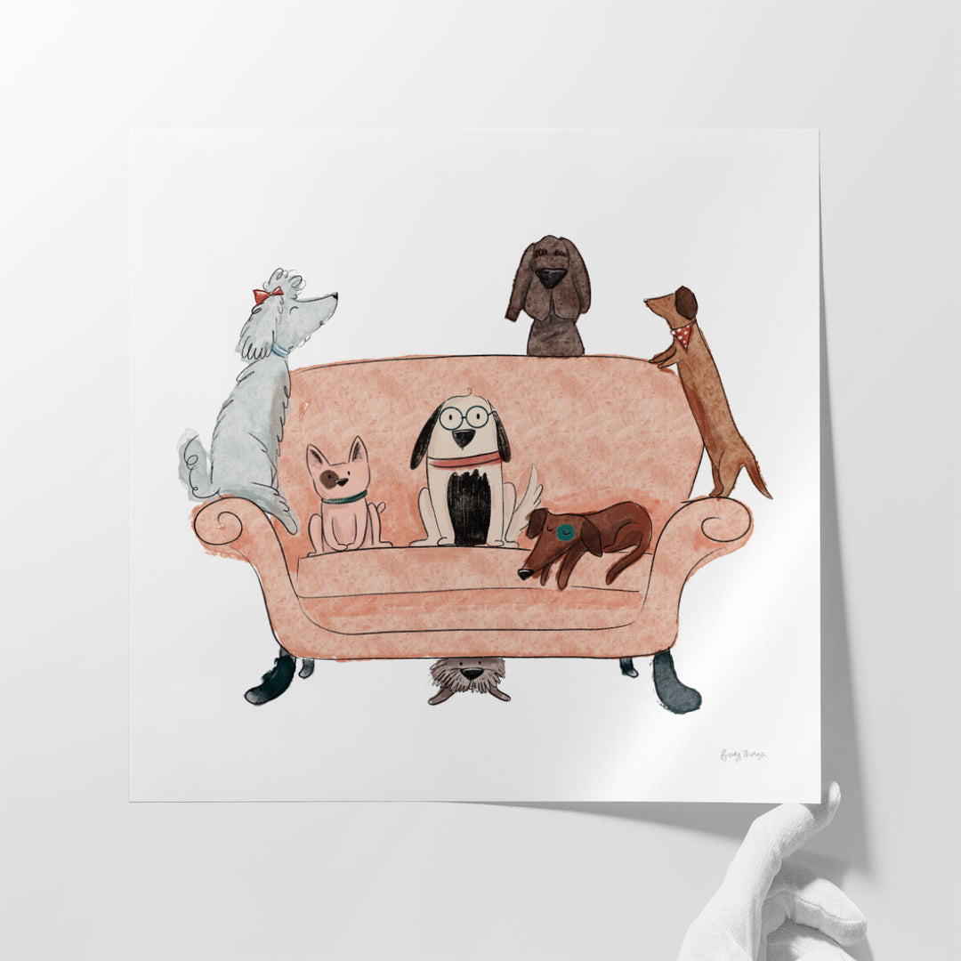 Playful Pets Dogs I - Canvas Print Wall Art