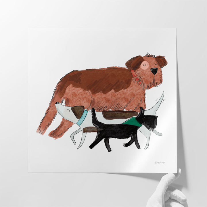 Playful Pets Dogs II - Canvas Print Wall Art