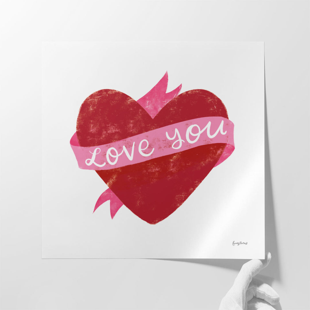 Love Letters VIII Deep Red - Canvas Print Wall Art