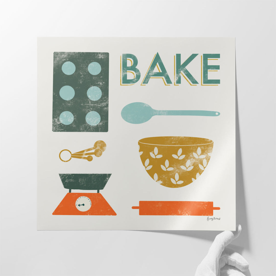 Retro Kitchen II - Canvas Print Wall Art