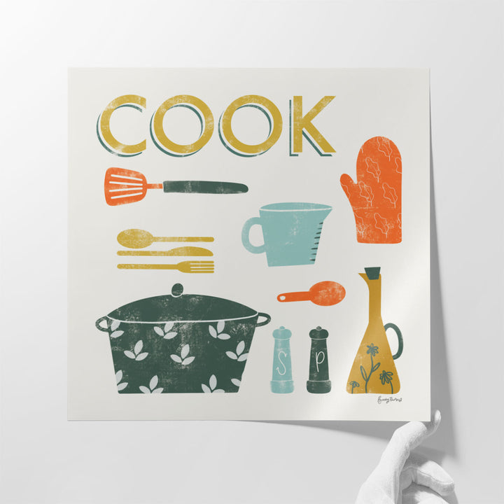 Retro Kitchen III - Canvas Print Wall Art