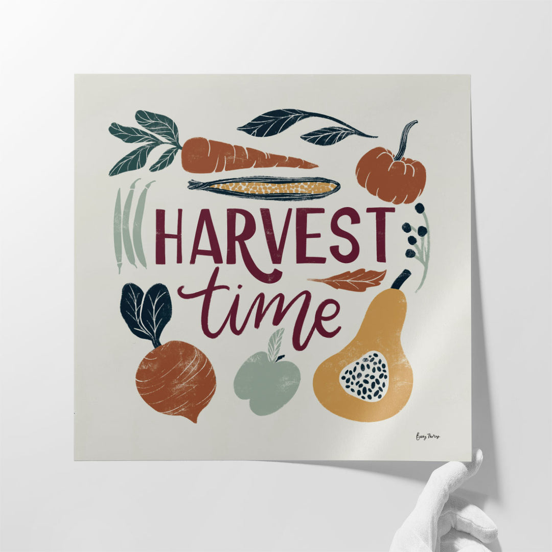 Harvest Lettering I - Canvas Print Wall Art