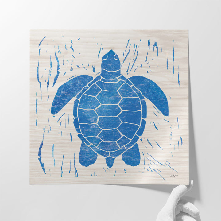 Sea Creature Turtle Blue - Canvas Print Wall Art