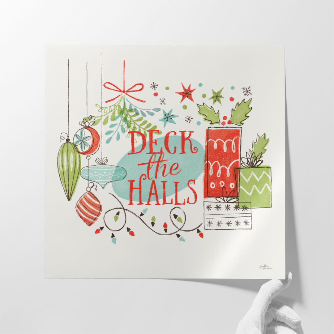 Retro Christmas III - Canvas Print Wall Art