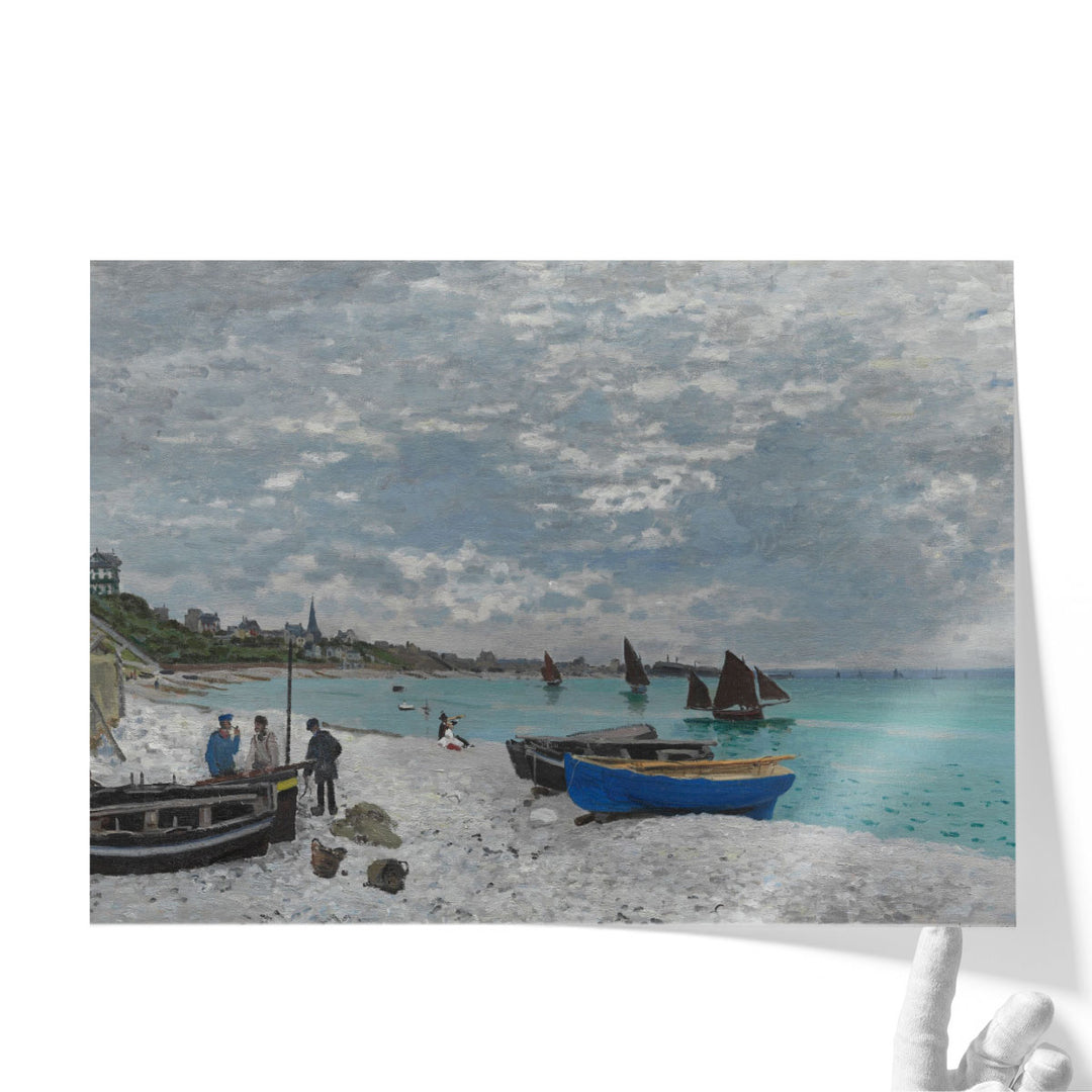 The Beach at Sainte-Adresse, 1867 - Canvas Print Wall Art