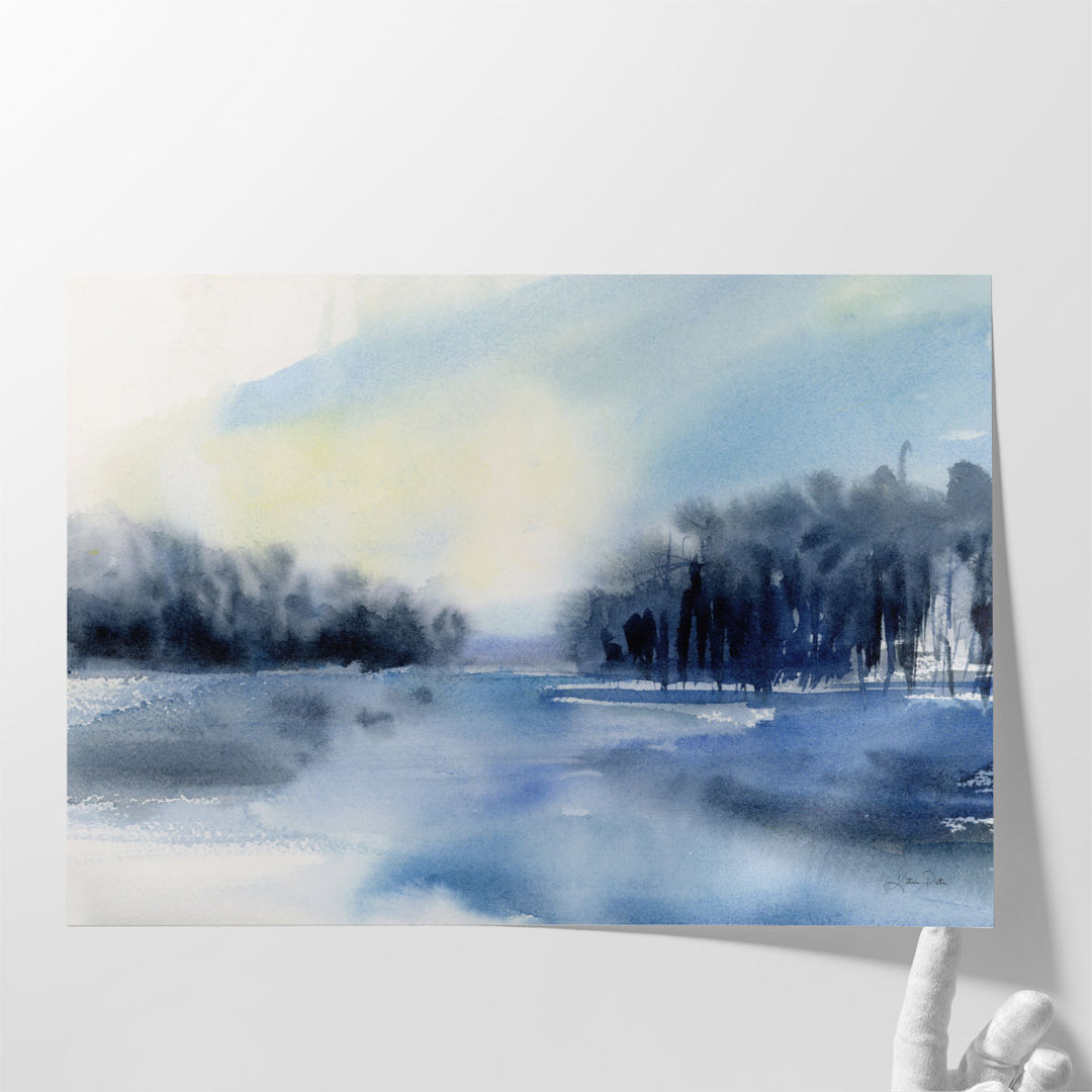 Winter River - Canvas Print Wall Art