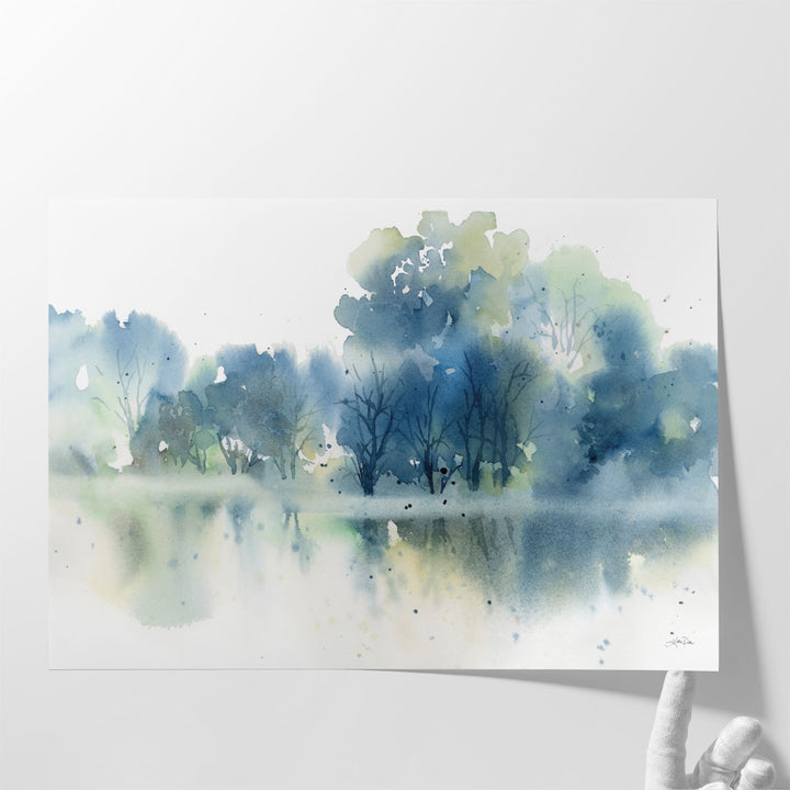 Blue Pond Reflections - Canvas Print Wall Art