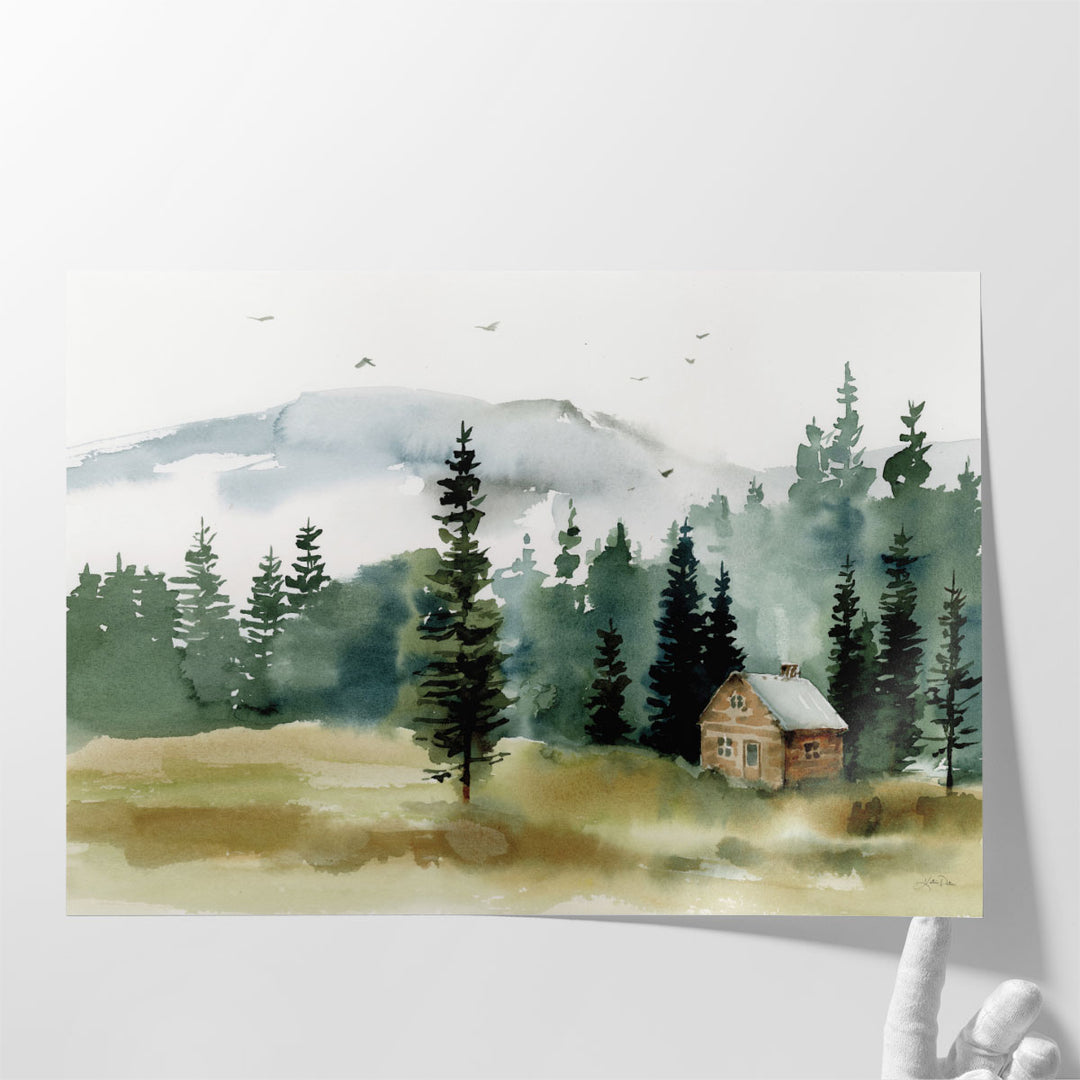 Cabin in the Woods - Canvas Print Wall Art