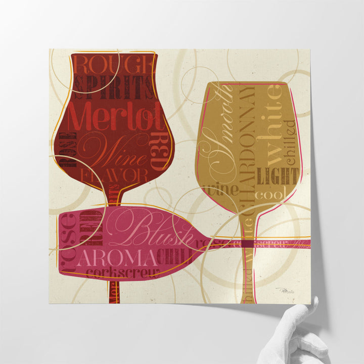 Colorful Wine I - Canvas Print Wall Art