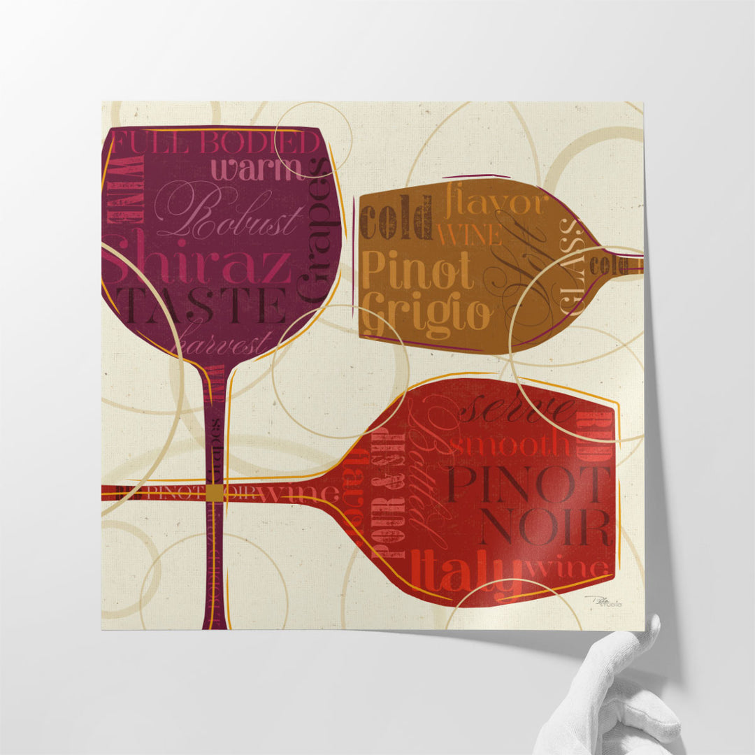 Colorful Wine II - Canvas Print Wall Art