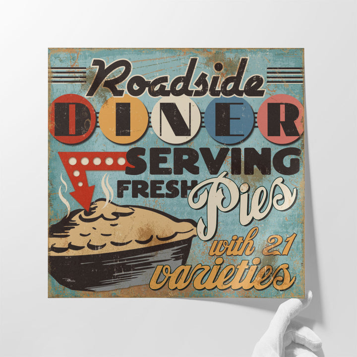 Diners And Drive Ins II - Canvas Print Wall Art