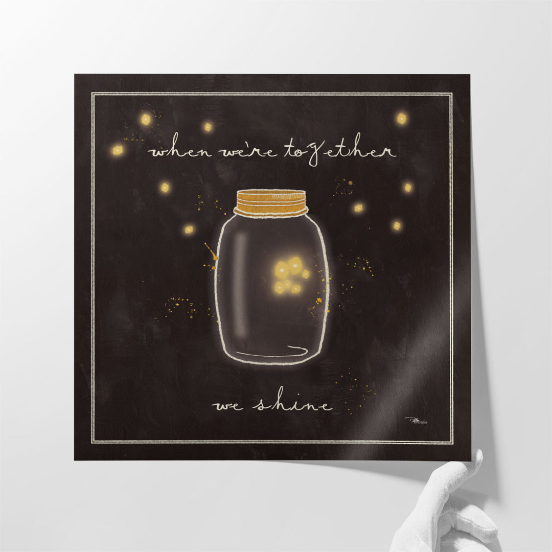 Firefly Glow II Black And White - Canvas Print Wall Art