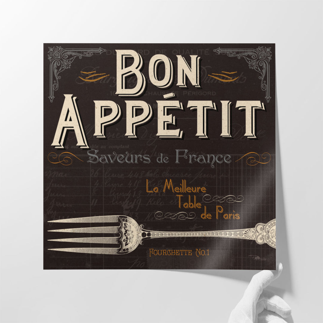 Flavors of France III Black And White - Canvas Print Wall Art