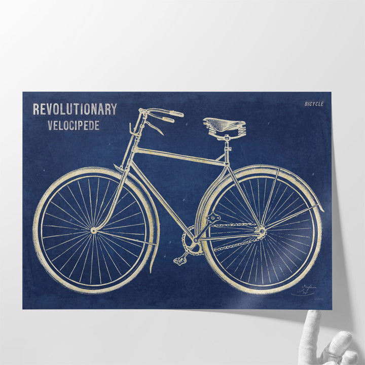 Blueprint Bicycle - Canvas Print Wall Art