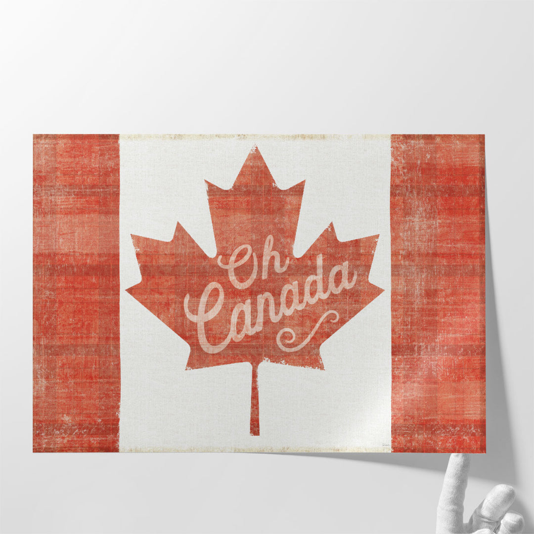 Oh Canada Flag - Canvas Print Wall Art