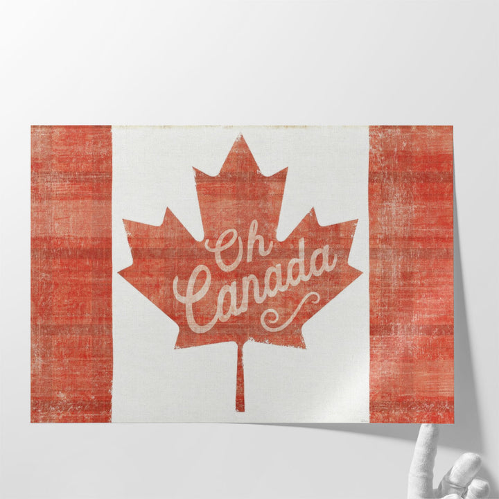Oh Canada Flag - Canvas Print Wall Art