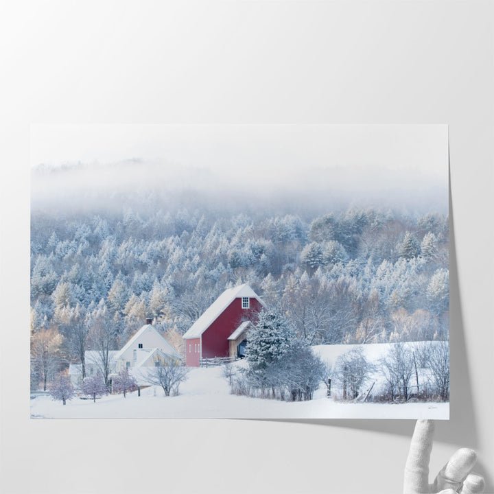 Snowy Valley - Canvas Print Wall Art