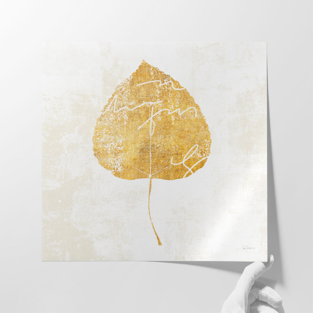 Bronzed Leaf II - Canvas Print Wall Art