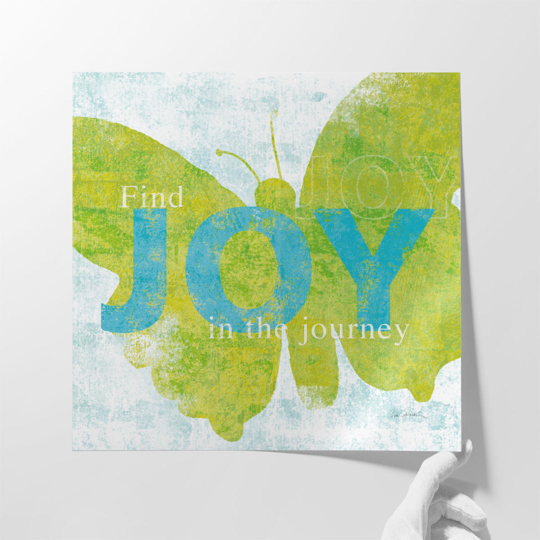 Letterpress Joy - Canvas Print Wall Art