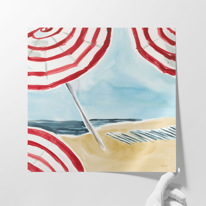 Stripes on the Beach I - Canvas Print Wall Art