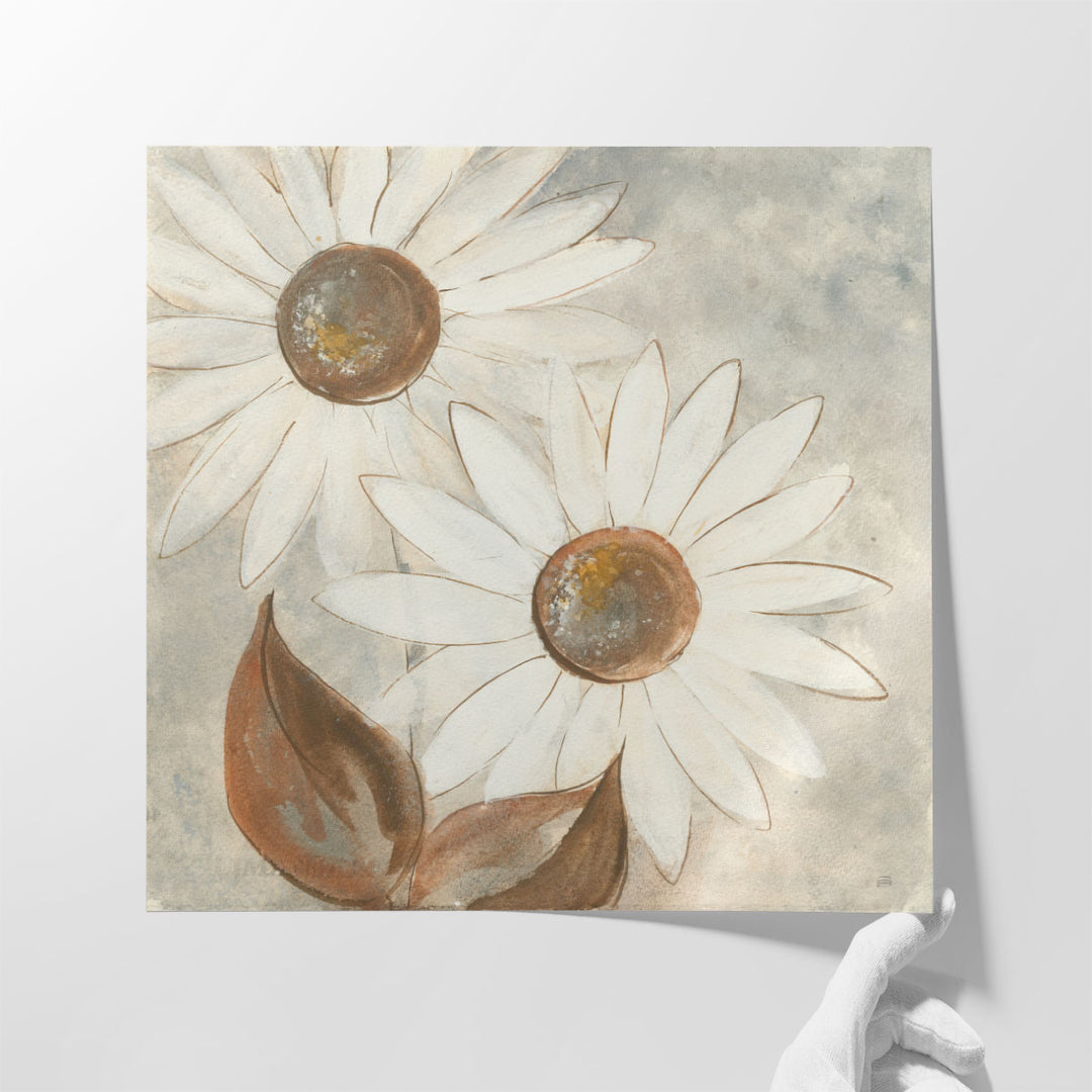 Daisy Do IV Neutral - Canvas Print Wall Art