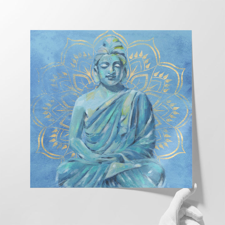 Buddha on Blue II - Canvas Print Wall Art