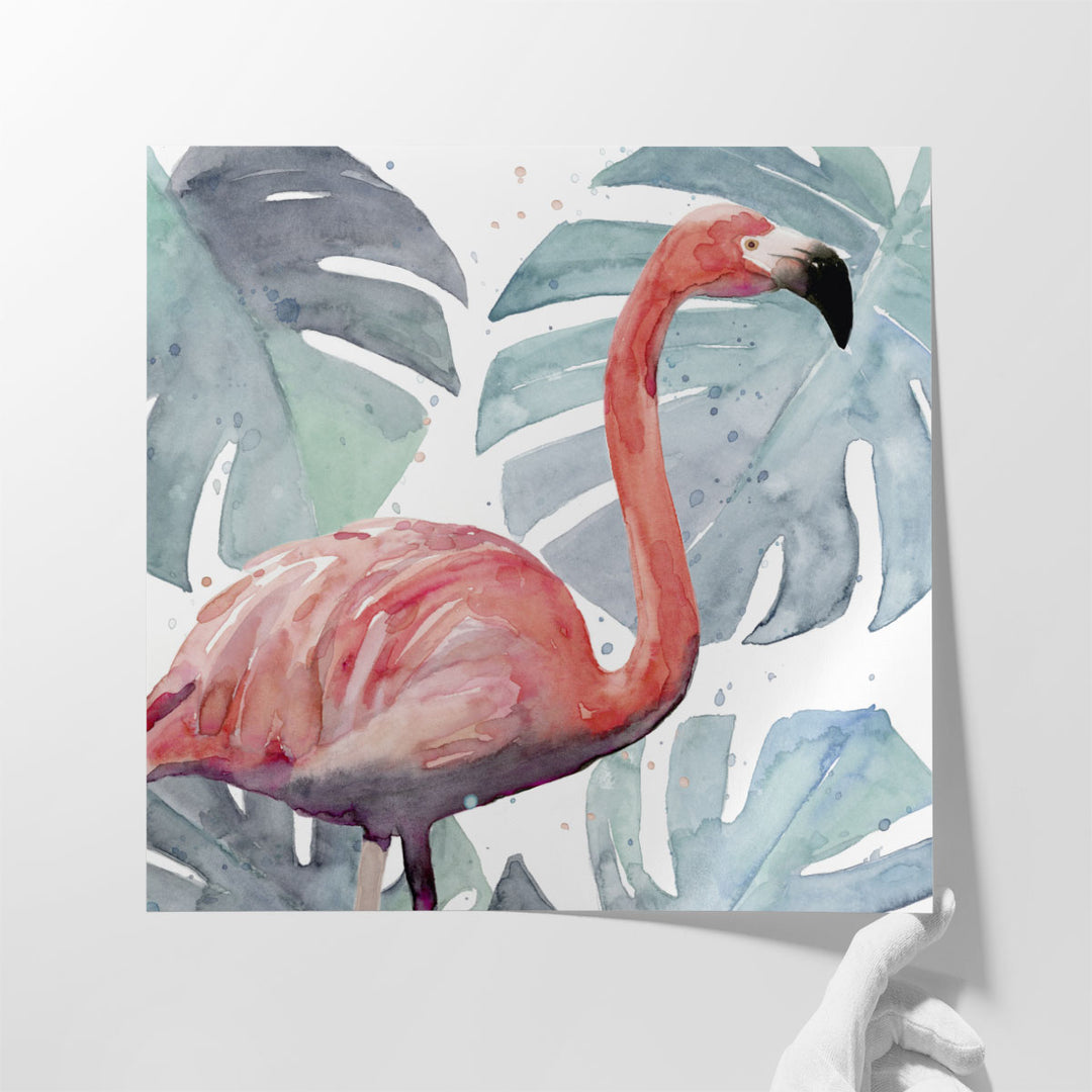 Flamingo Splash I - Canvas Print Wall Art