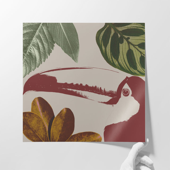 Graphic Tropical Bird V - Canvas Print Wall Art