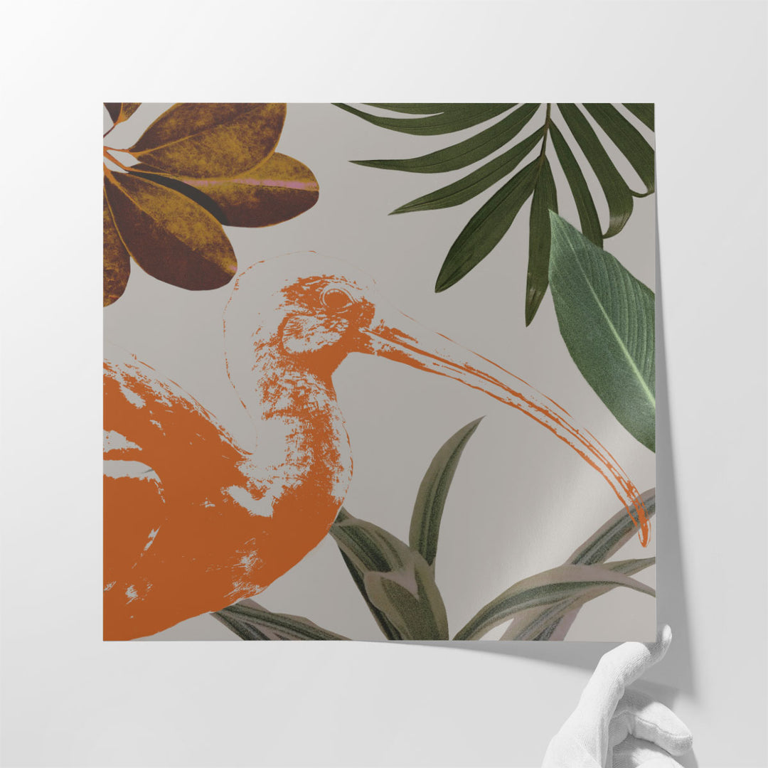 Graphic Tropical Bird VI - Canvas Print Wall Art