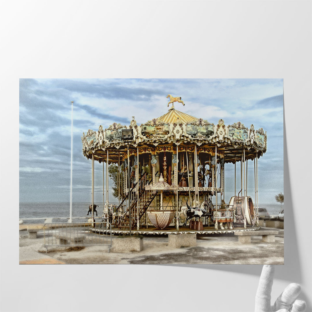 Arcachon Carousel - Canvas Print Wall Art