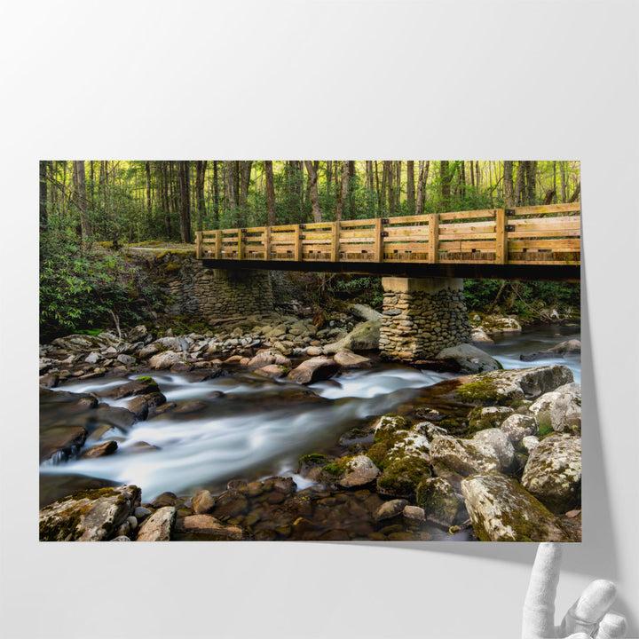 Bridge and Cascade I - Canvas Print Wall Art